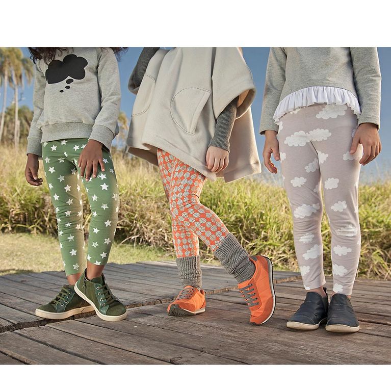 calça legging com saia infantil